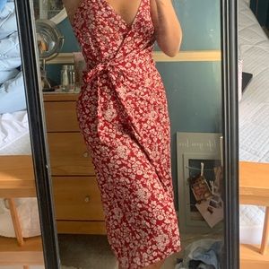 Hollister Red Floral Maxi Dress